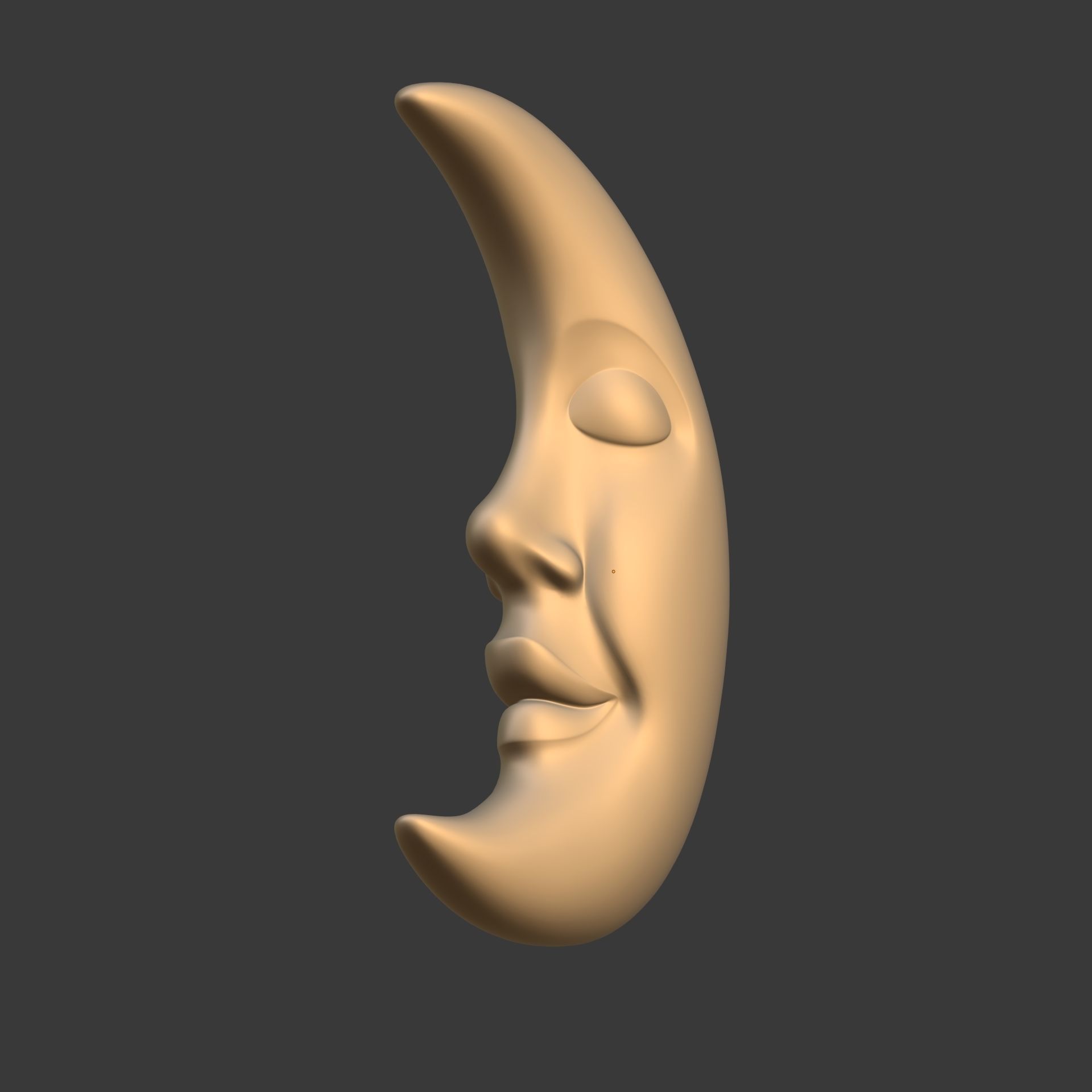 Moon Face Low-poly 3D model_15