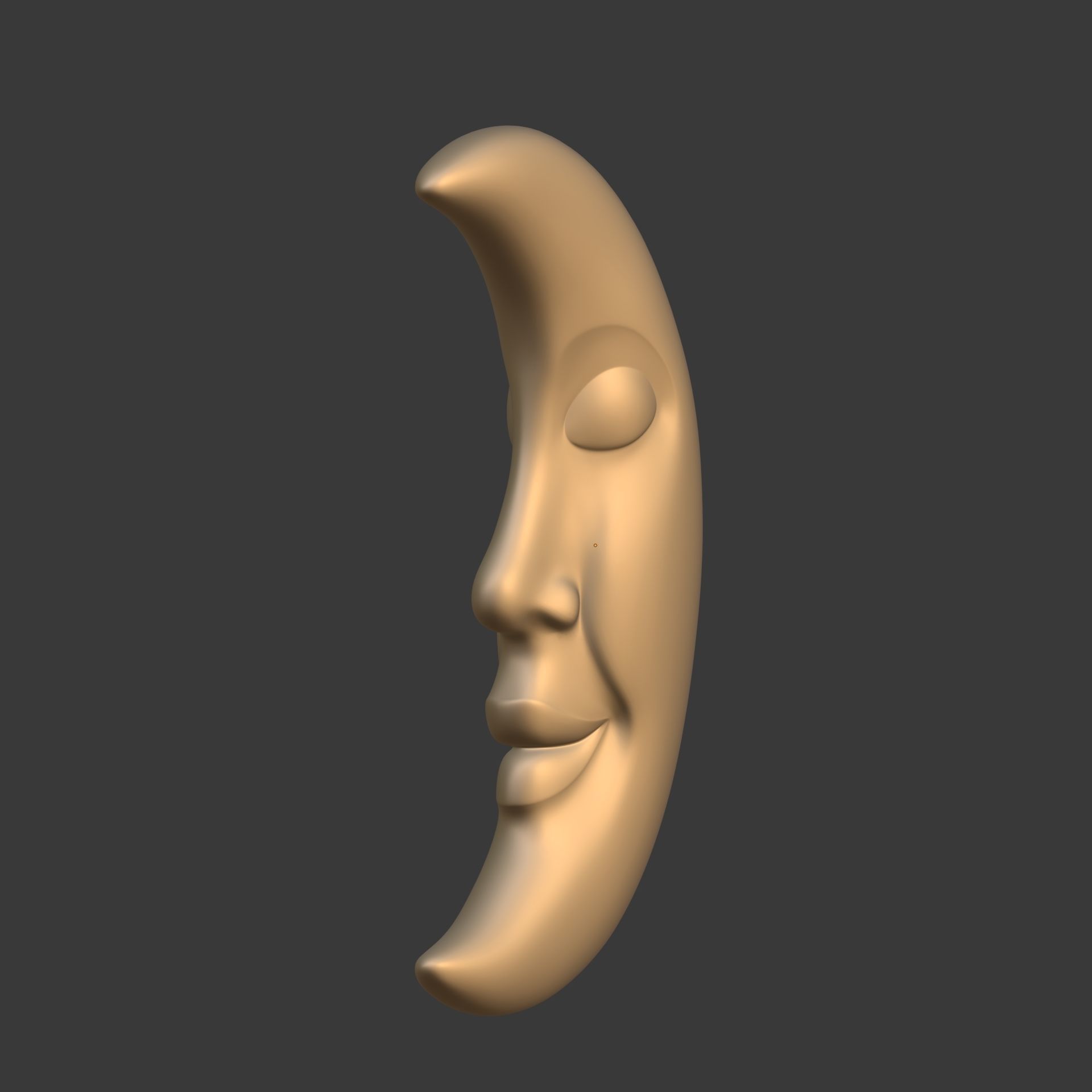 Moon Face Low-poly 3D model_7