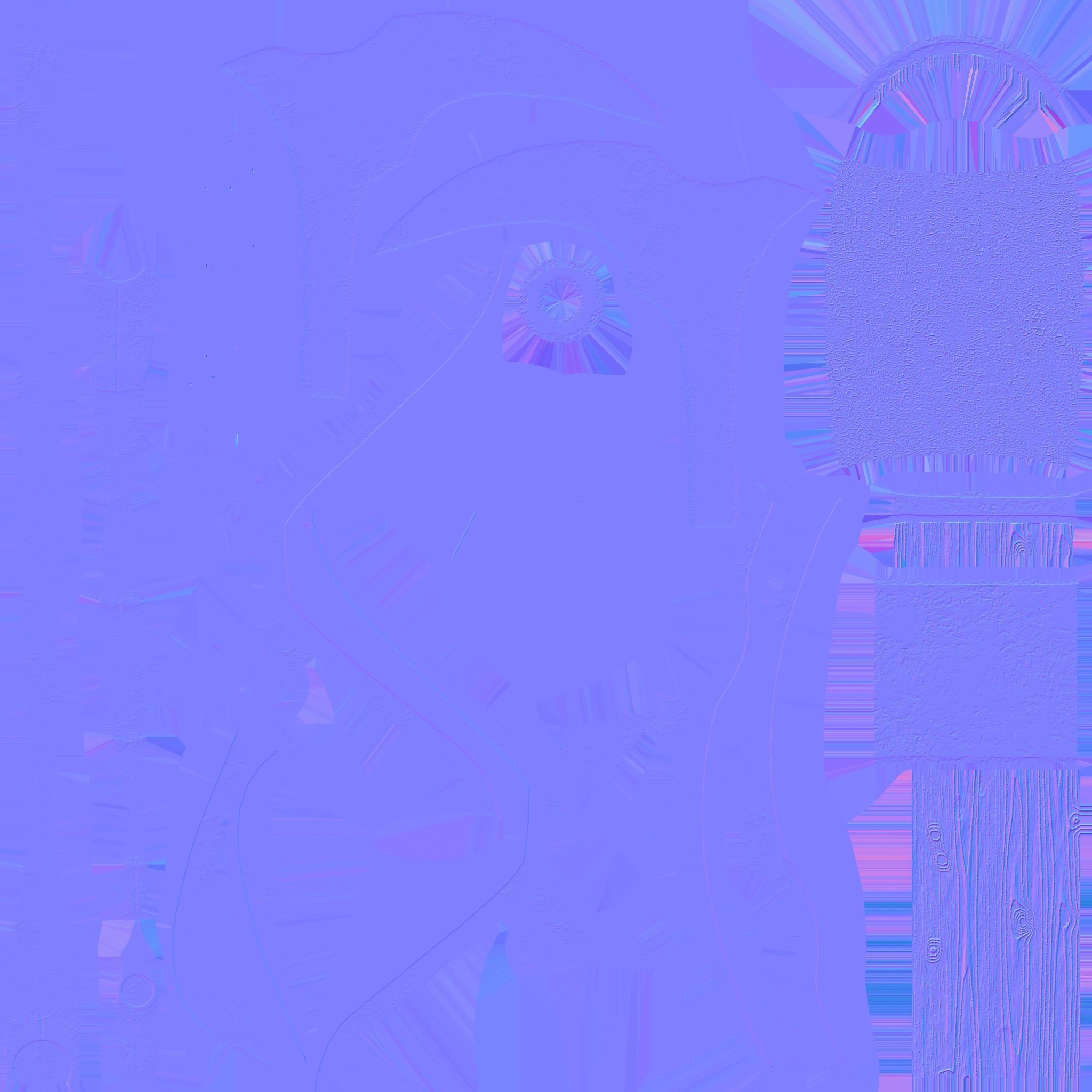 Medieval Battle Axe 02 Transparent Red - Fantasy Weaponry Low-poly 3D model_22