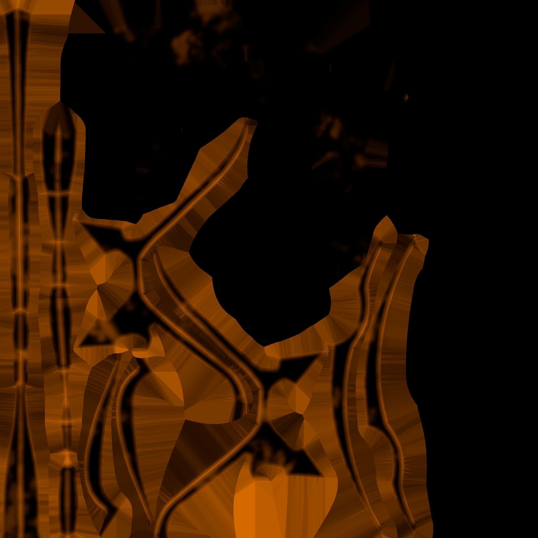 Medieval Battle Axe 02 Transparent Red - Fantasy Weaponry Low-poly 3D model_19