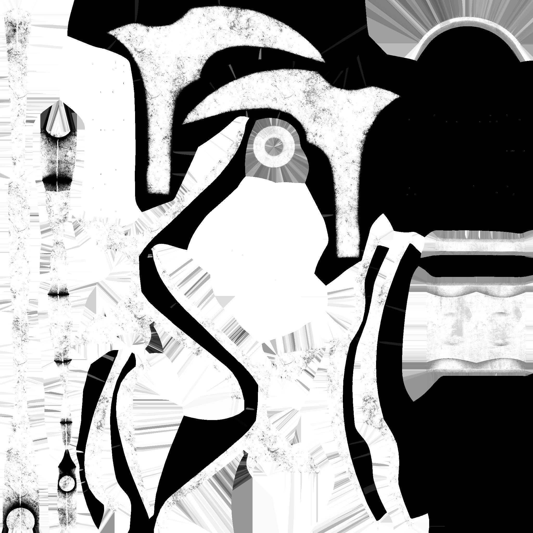 Medieval Battle Axe 02 Transparent Red - Fantasy Weaponry Low-poly 3D model_21