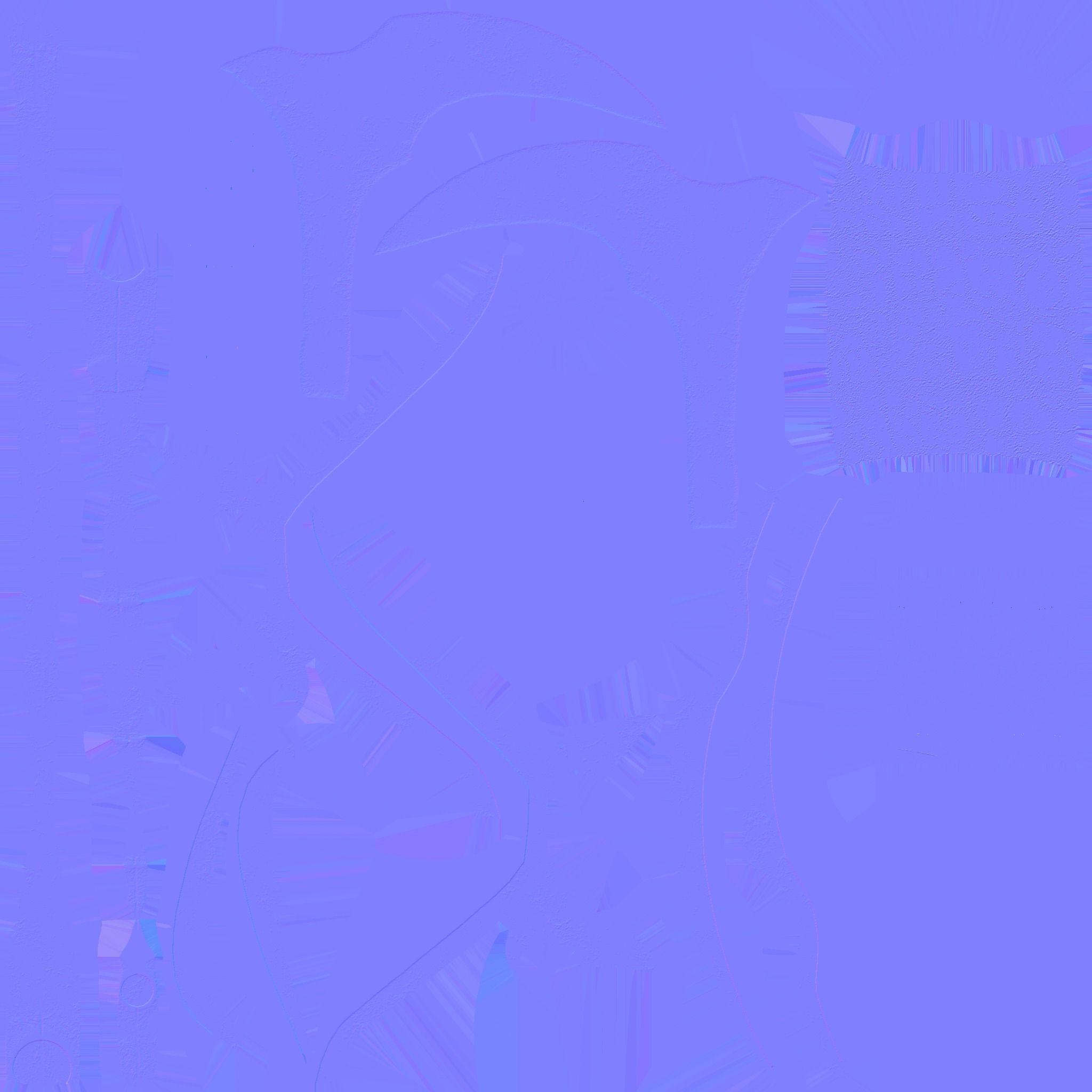 Medieval Battle Axe 03 Blue Transparent - Fantasy Weaponry Low-poly 3D model_20