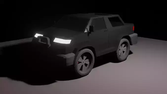 Low poly pickup truck