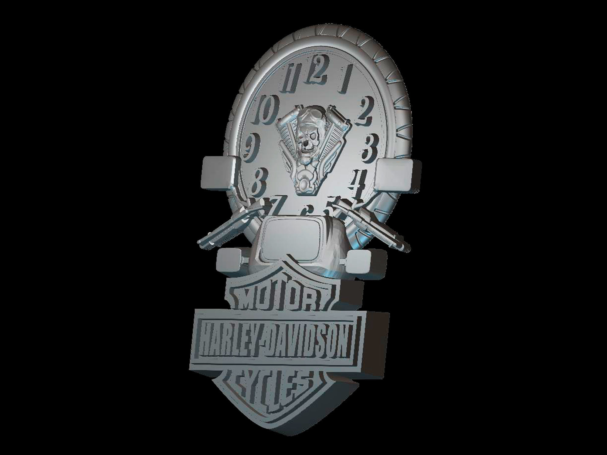 Harley 3d Model watch for CNC machines and 3d printers 3D model_2