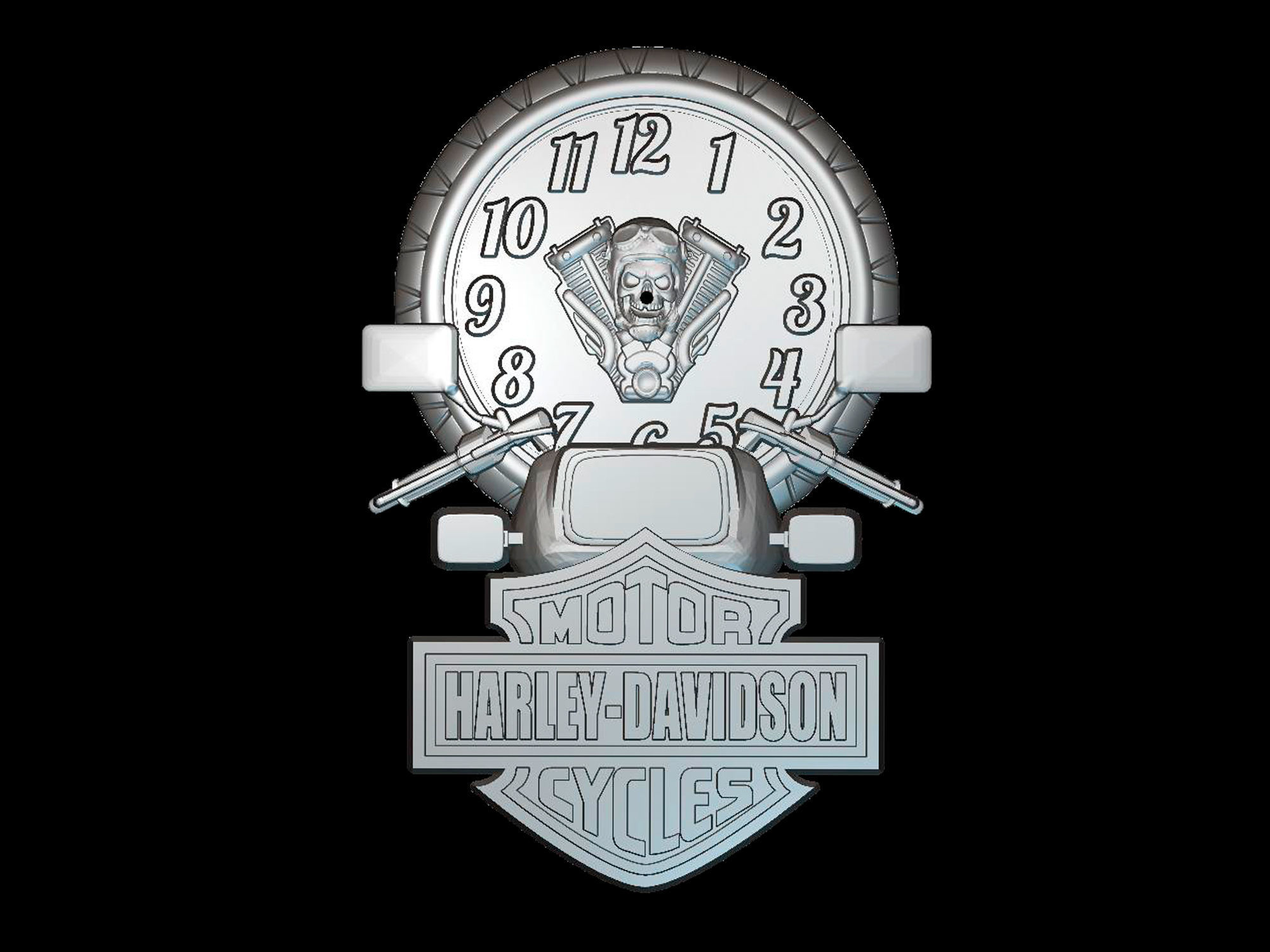 Harley 3d Model watch for CNC machines and 3d printers 3D model_0