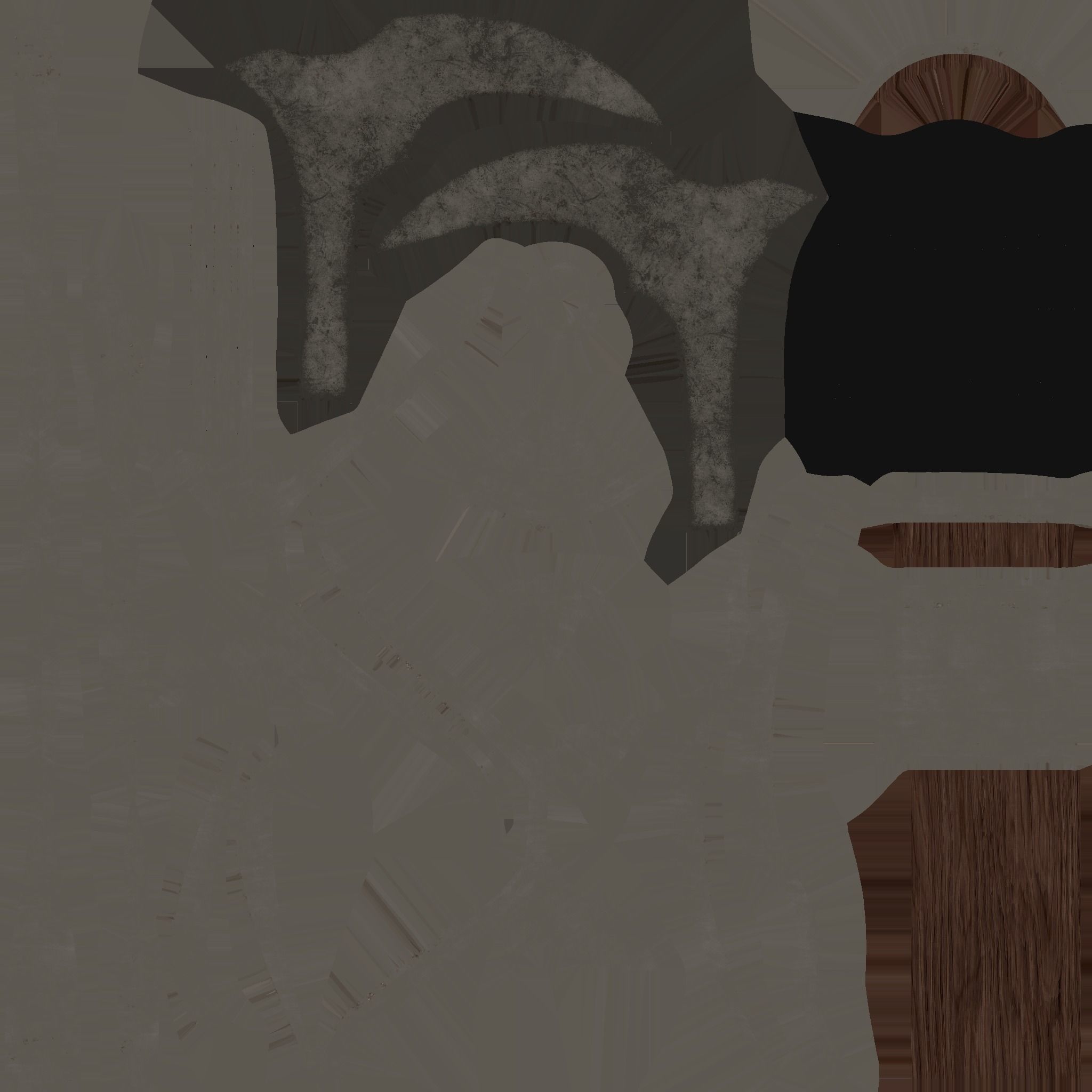 Medieval Battle Axe 05 Black Dark - Fantasy Weaponry Low-poly 3D model_18