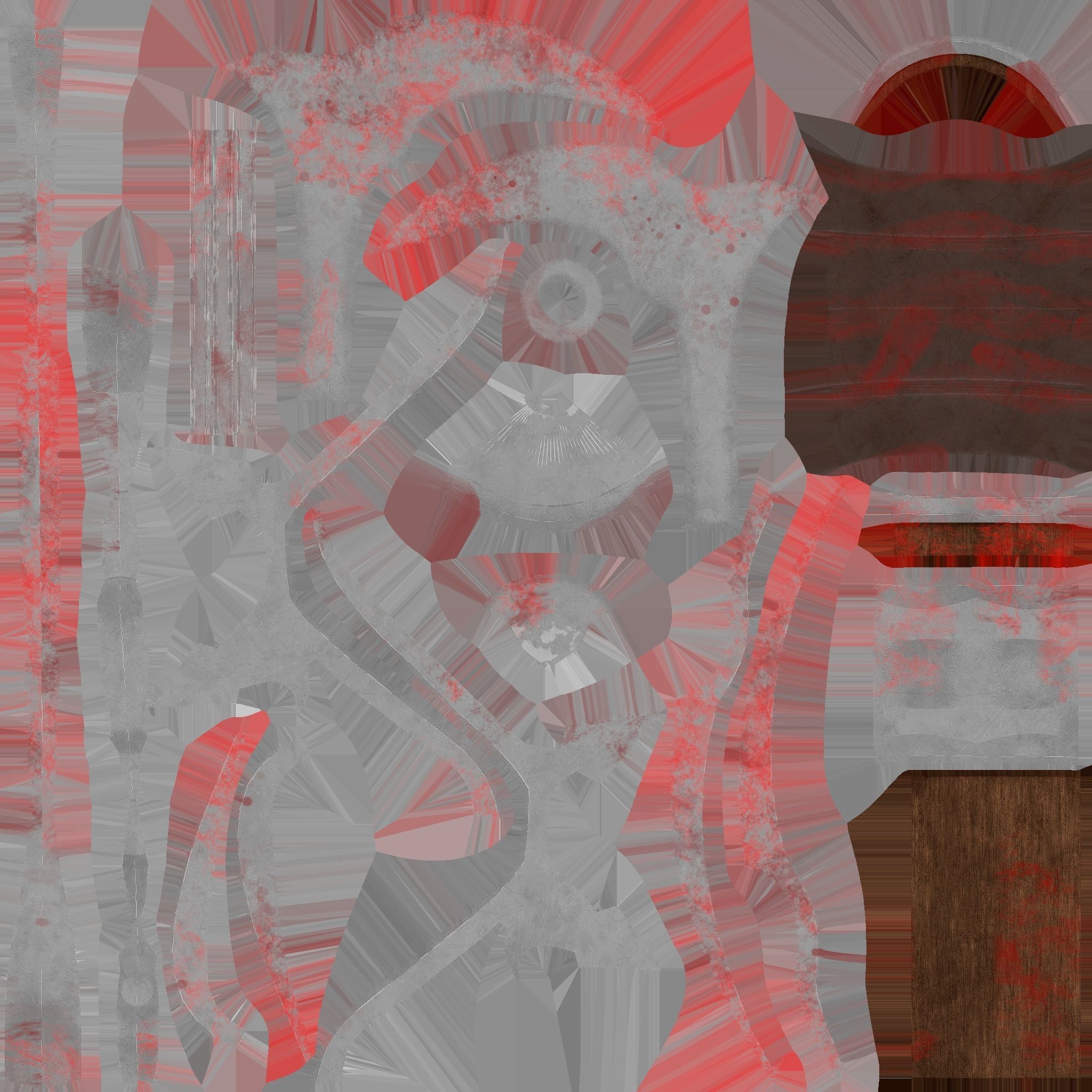 Medieval Battle Axe 07 Blood Barbarian - Fantasy Weaponry Low-poly 3D model_18