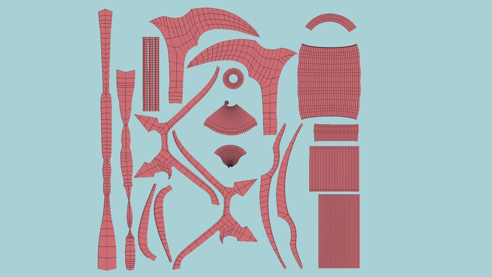 Medieval Battle Axe 09 Elemental Fire - Fantasy Weaponry Low-poly 3D model_7