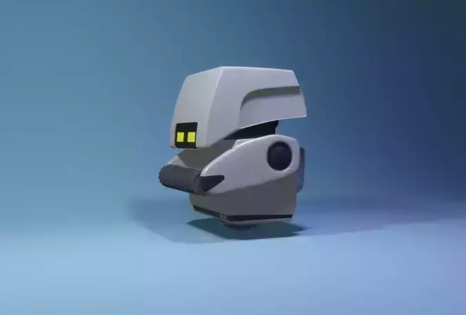 Robot M-O from the cartoon Wall-E Low-poly 3D model