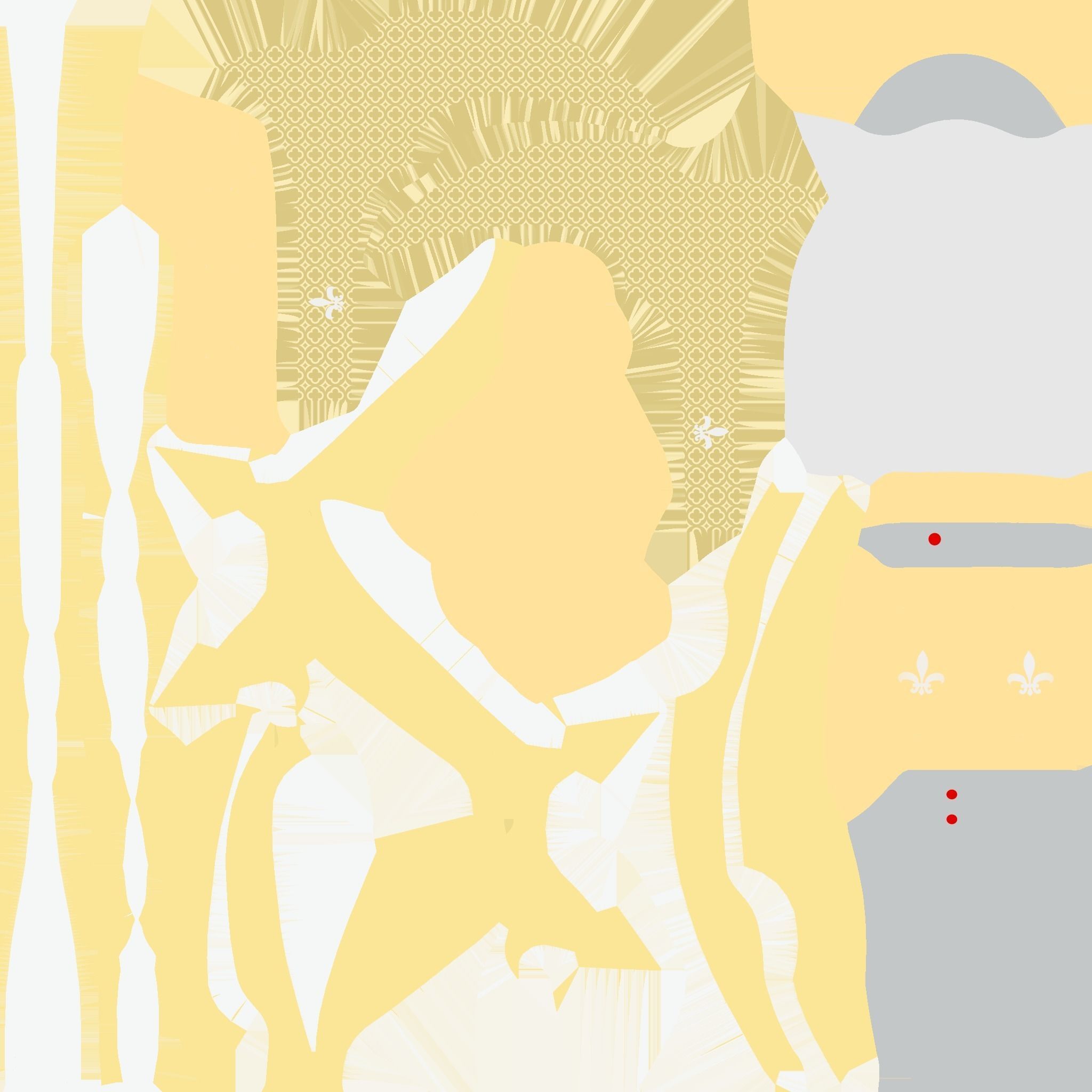 Medieval Battle Axe 10 Golden Luxury - Fantasy Weaponry Low-poly 3D model_18