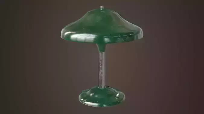 Old vintage classic table lamp Low-poly 3D model