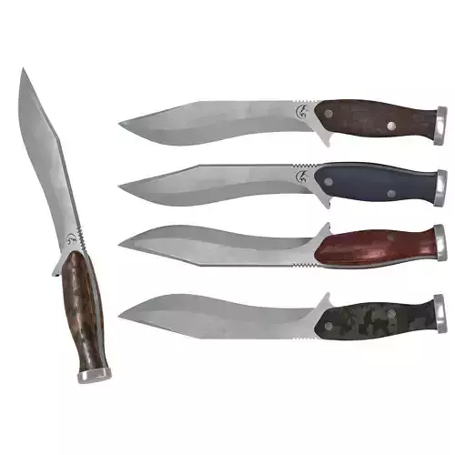 Survival Knife - Model 1 - with 5 Handle Skins