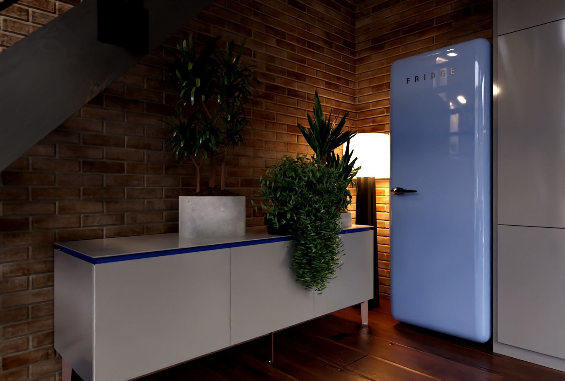 Loft Interior Scene 3D model_7