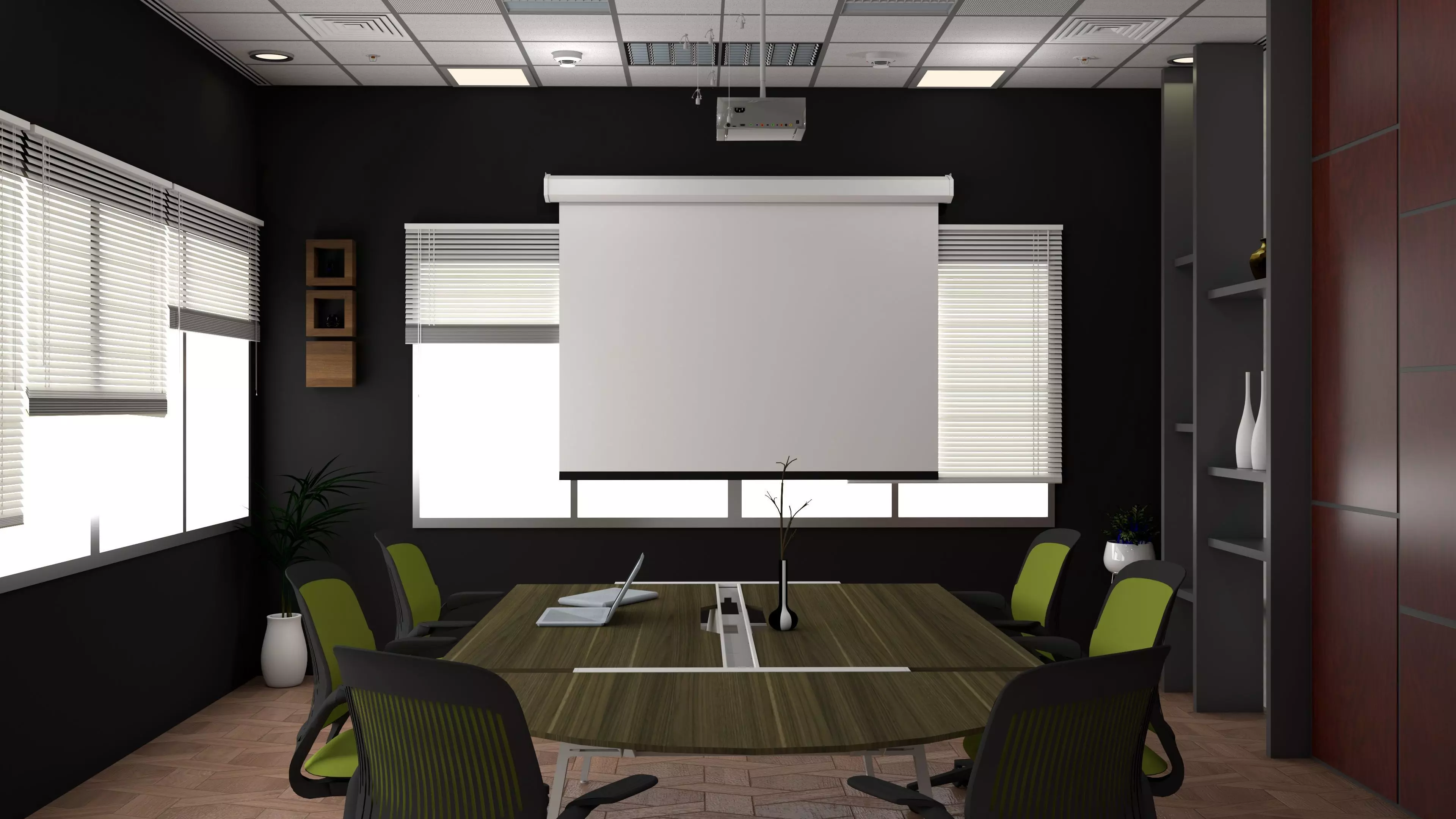 3d interior Office Conference Hall  sketchup 3D model_0