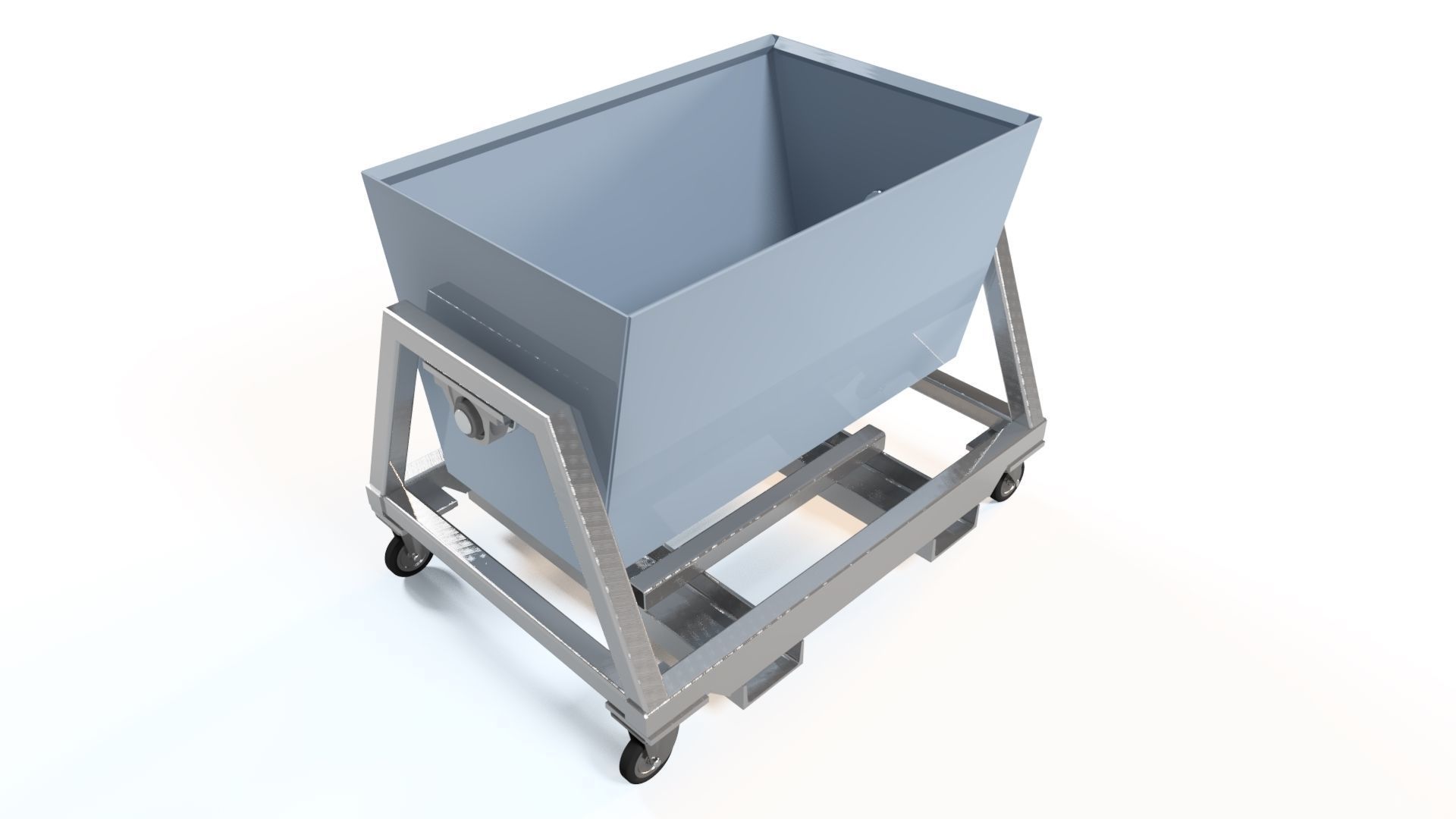 MATERIAL UNLOADING BOX WITH FORKLIFT CARRYING 3D model | CGTrader