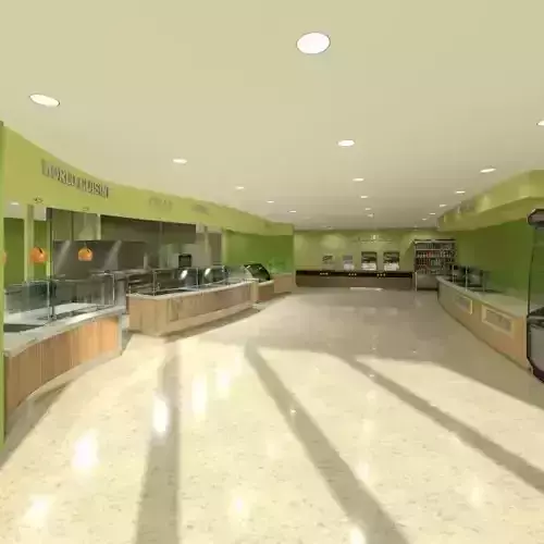 Cafeteria Complete With Equipment and Beverages