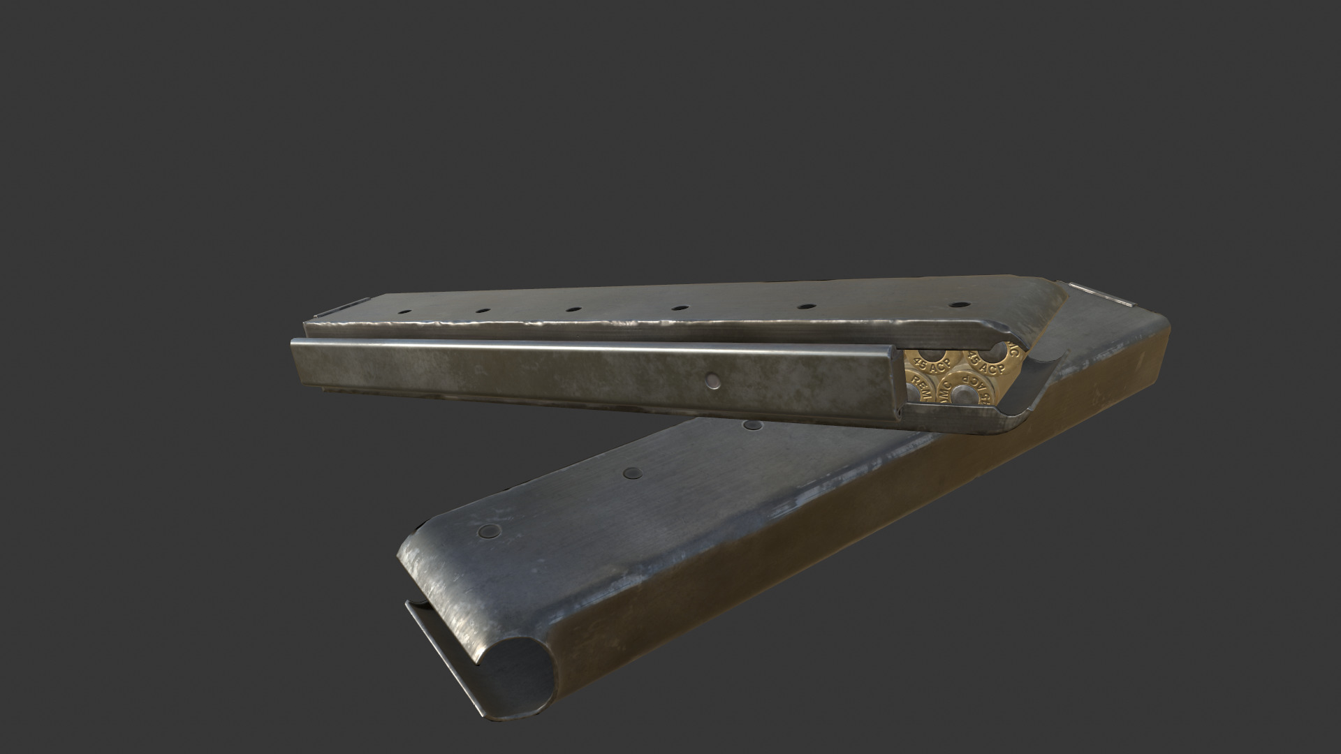 Thompson M1A1 - Low poly Low-poly 3D model_12