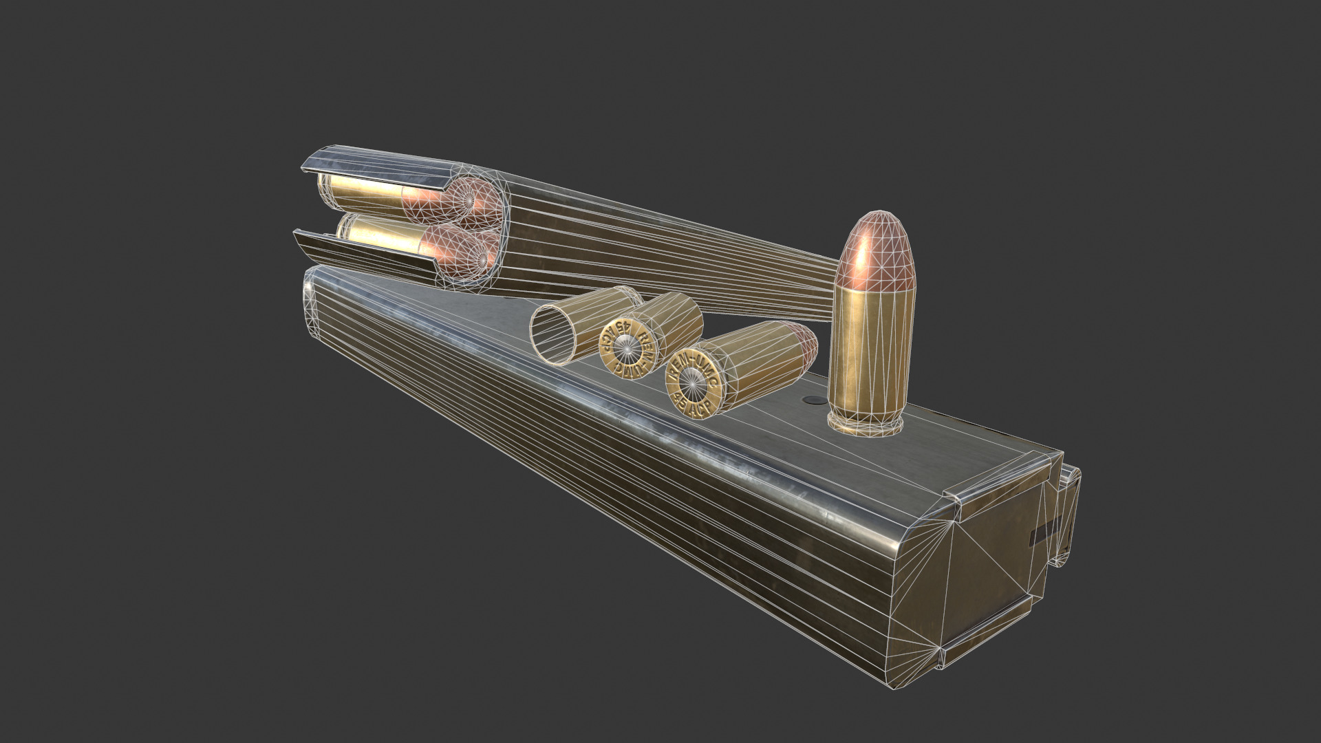 Thompson M1A1 - Low poly Low-poly 3D model_14