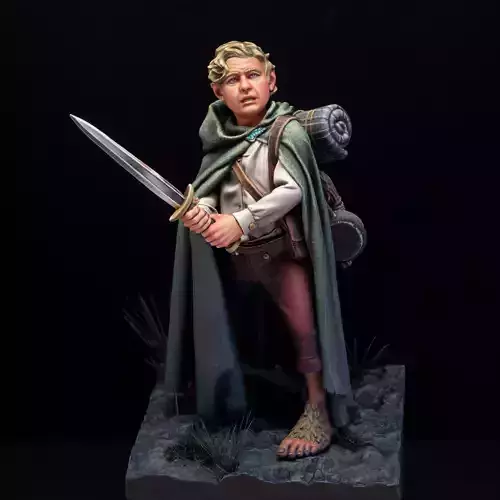 The brave Halfling 75mm 3D print model