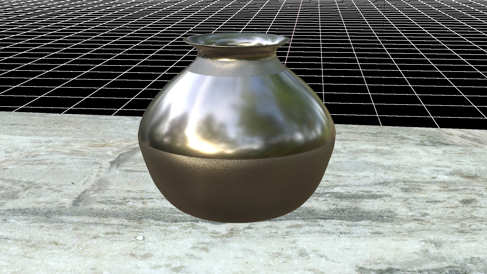 Steel pot  3D model_1