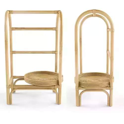 Freestanding Towel Rail Natural Rattan Nala