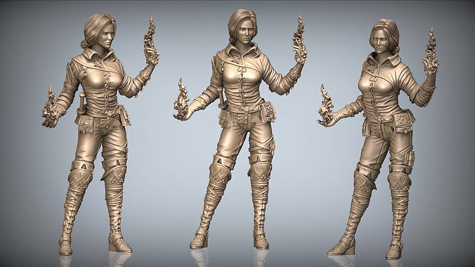 Tris from Witcher 54mm 3D print model