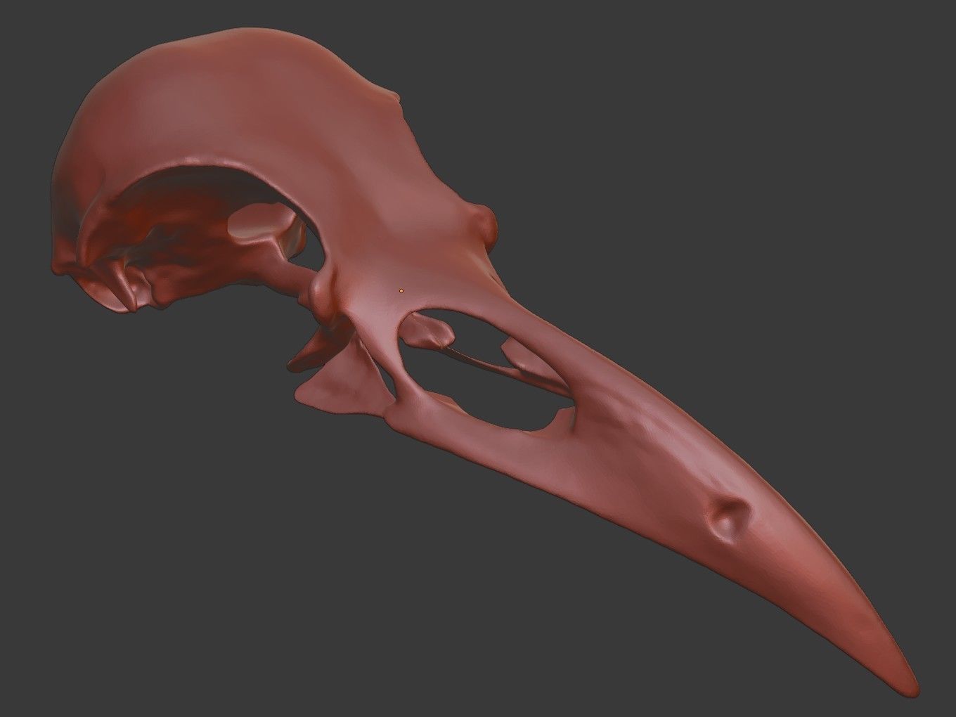 Cranium Charm Raven Bronze 3D print model_12