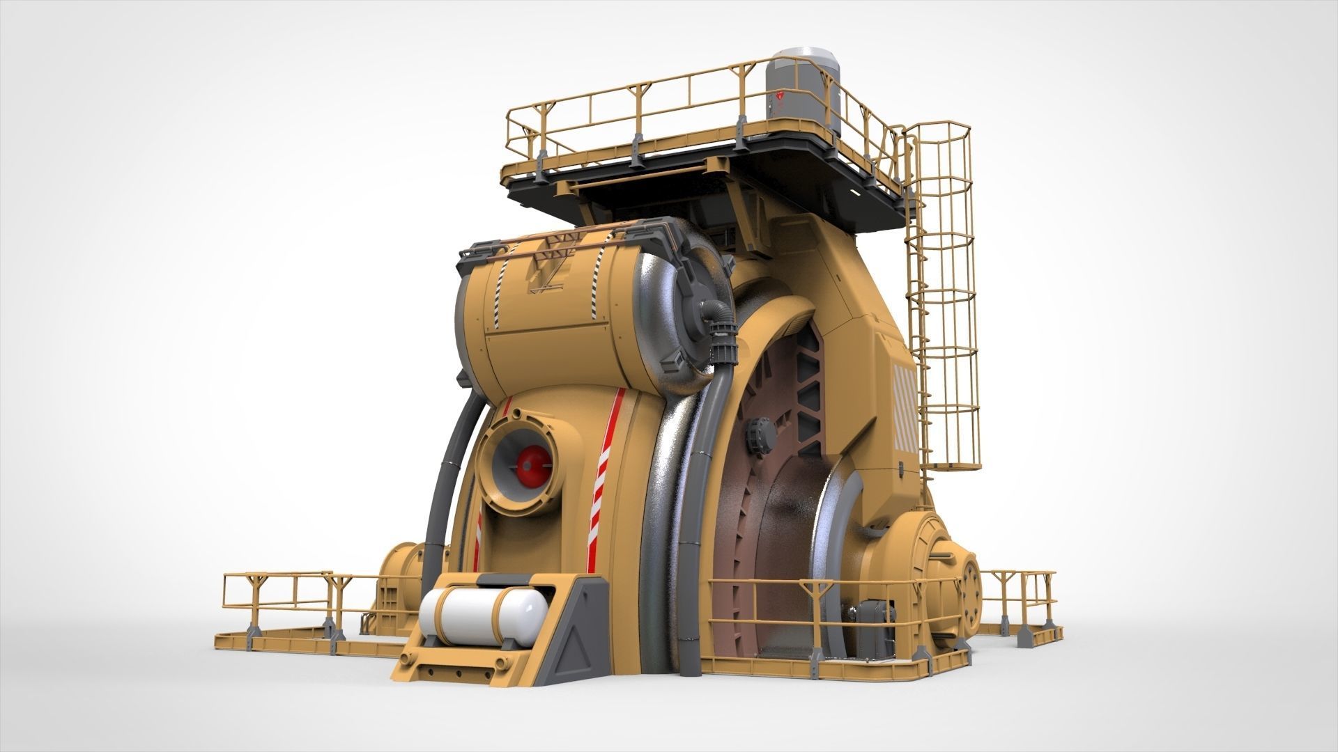 sci fi generator 1 3D model_7