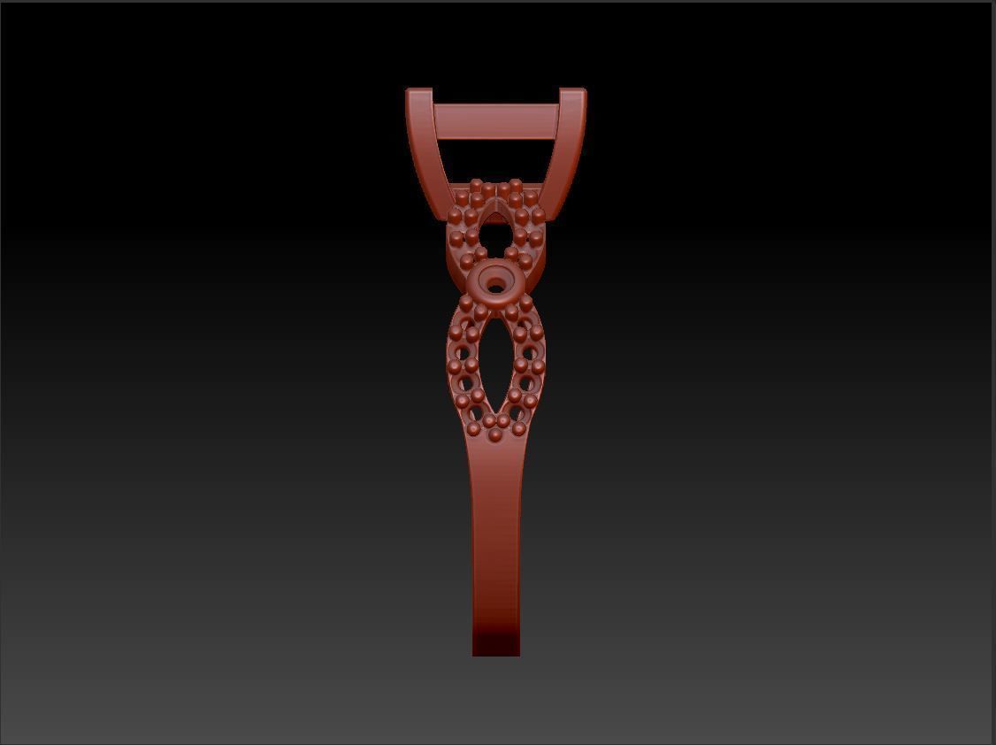 Diamond Ring twist 3D print model_10