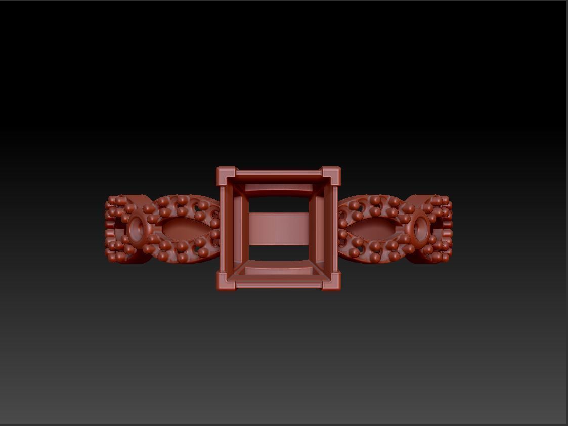 Diamond Ring twist 3D print model_7