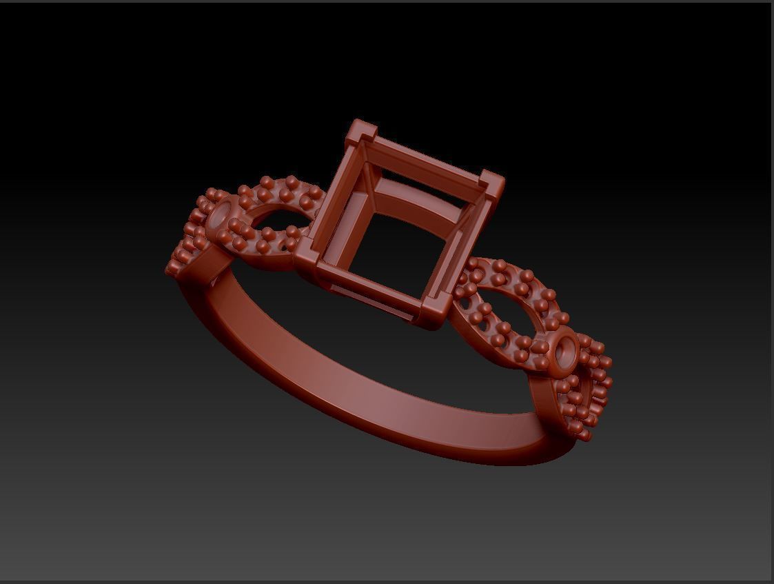Diamond Ring twist 3D print model_9