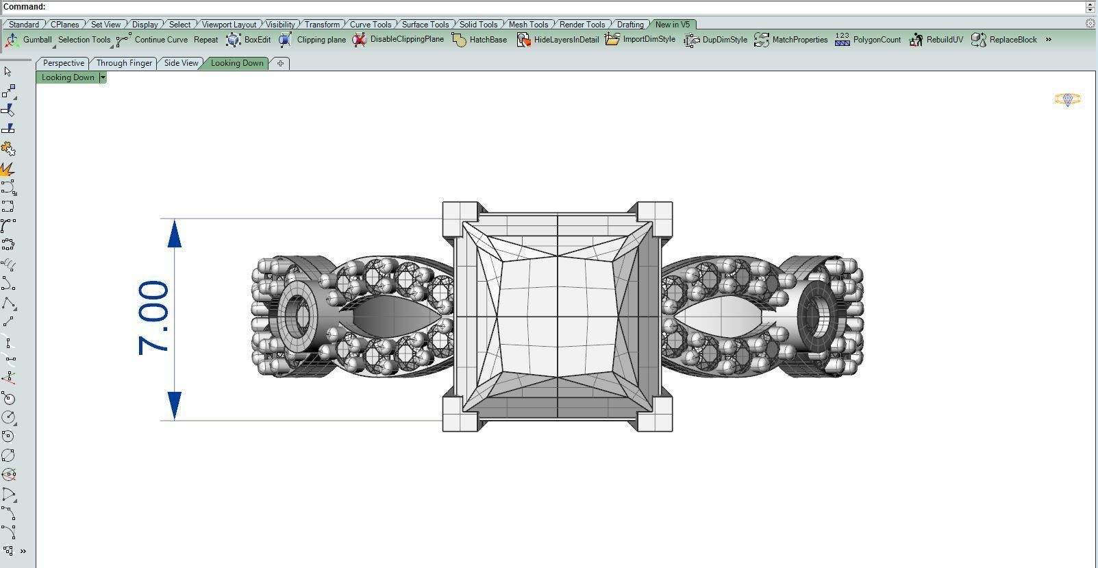 Diamond Ring twist 3D print model_12