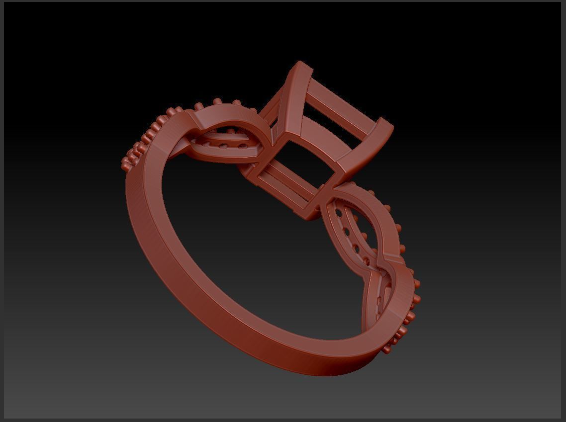 Diamond Ring twist 3D print model_11