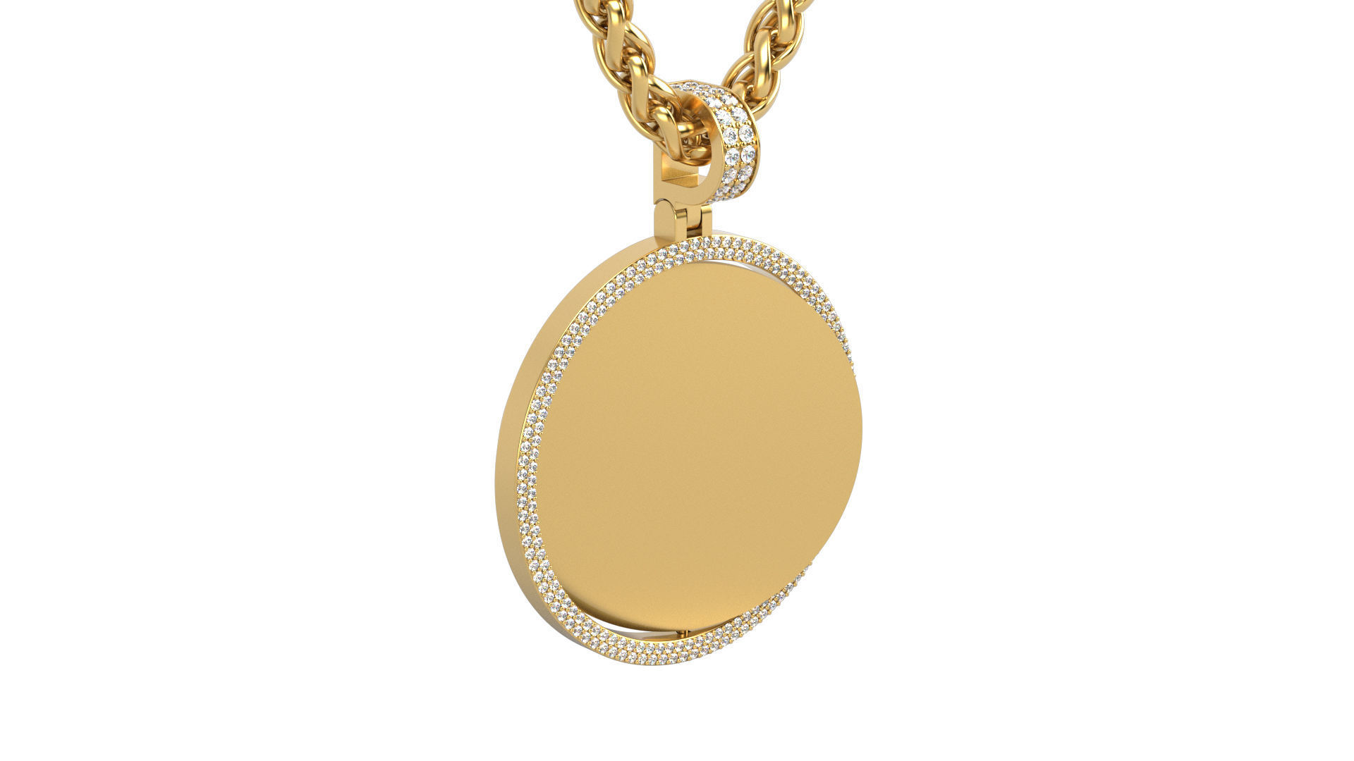 Picture pendant 1-2 inch N4 3D print model_2