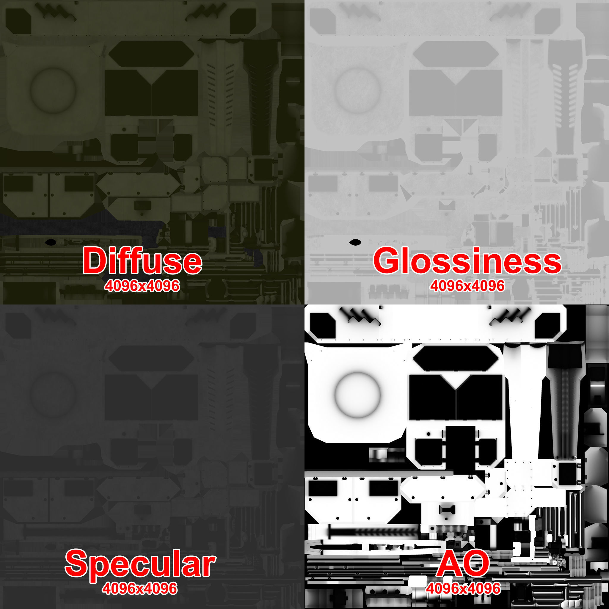 Turret 32V01 Low-poly 3D model_13