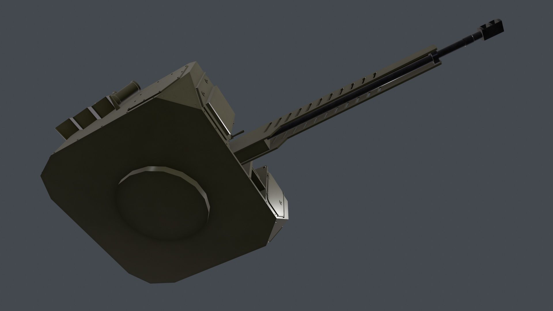 Turret 32V01 Low-poly 3D model_6