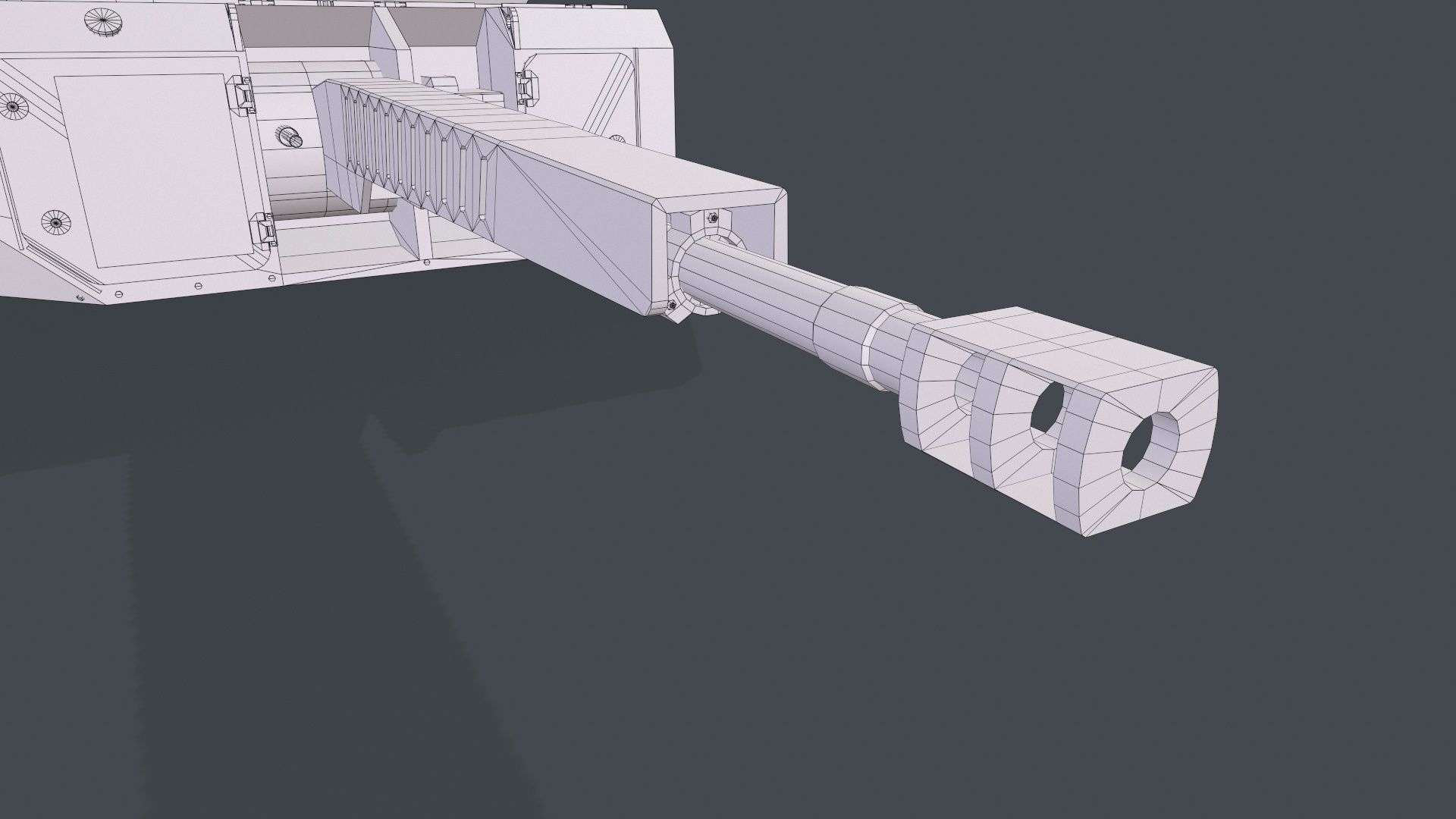 Turret 32V01 Low-poly 3D model_10