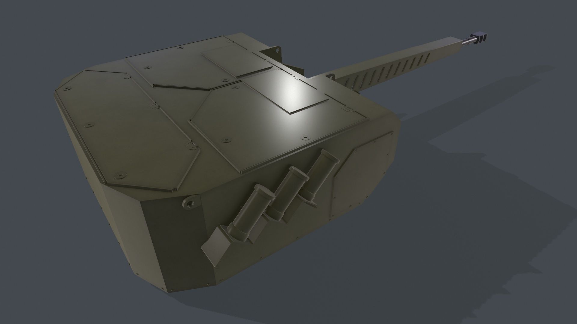 Turret 32V01 Low-poly 3D model_4