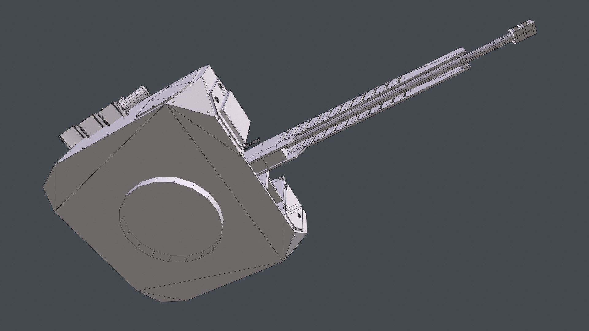 Turret 32V01 Low-poly 3D model_11