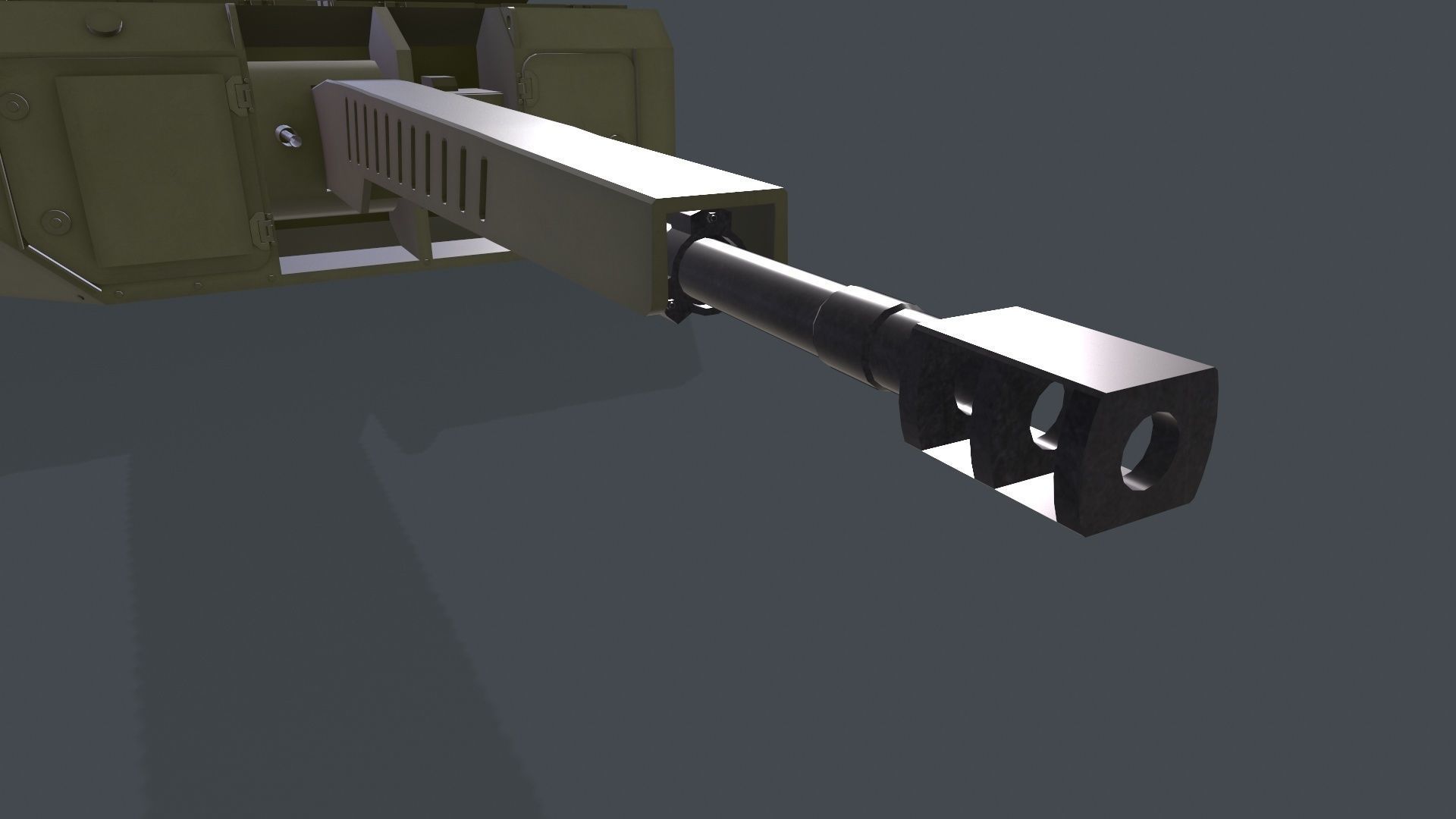 Turret 32V01 Low-poly 3D model_5