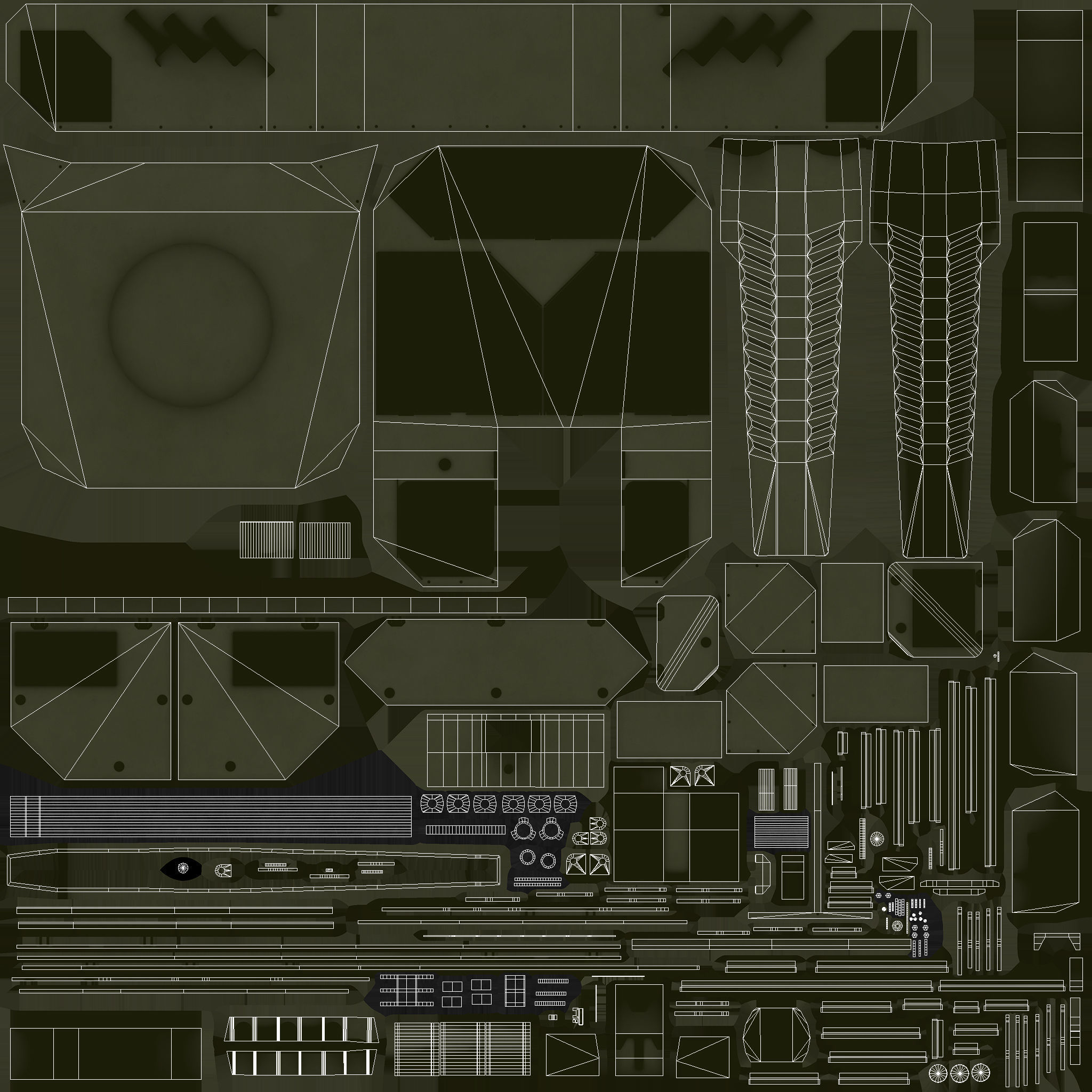 Turret 32V01 Low-poly 3D model_14