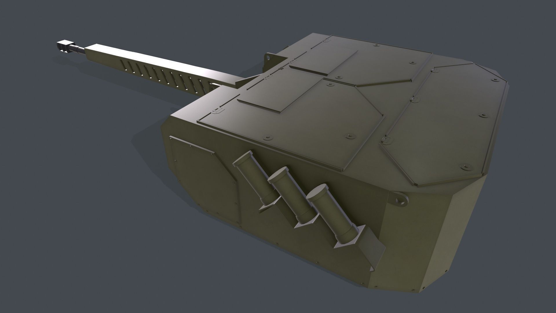 Turret 32V01 Low-poly 3D model_3