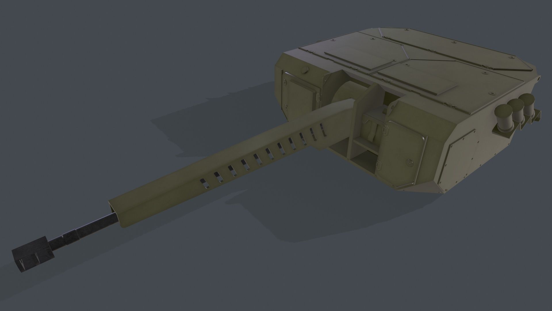 Turret 32V01 Low-poly 3D model_2
