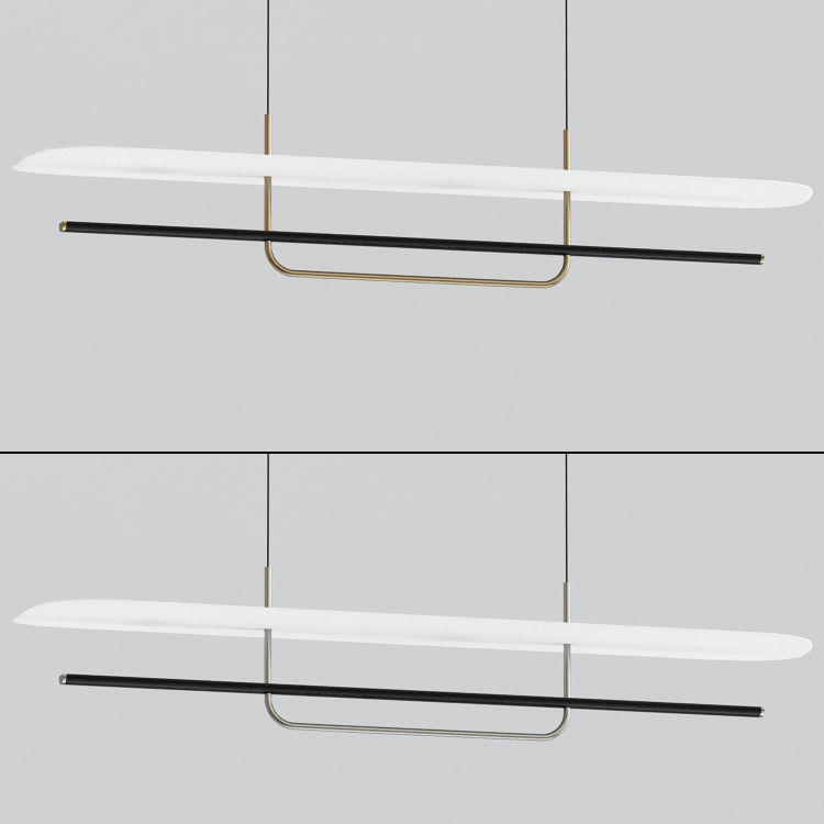Reflector Linear LED Anodized Aluminum Pendant Light 3D model_1