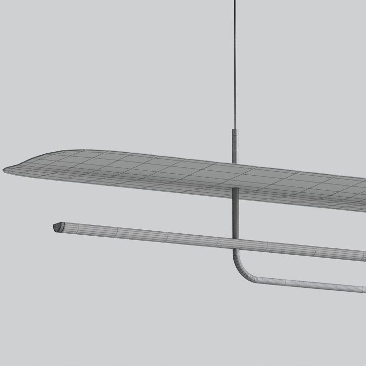 Reflector Linear LED Anodized Aluminum Pendant Light 3D model_3