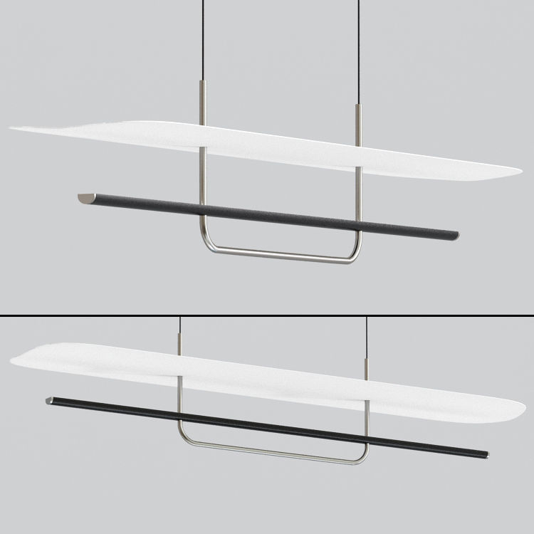 Reflector Linear LED Anodized Aluminum Pendant Light 3D model_2