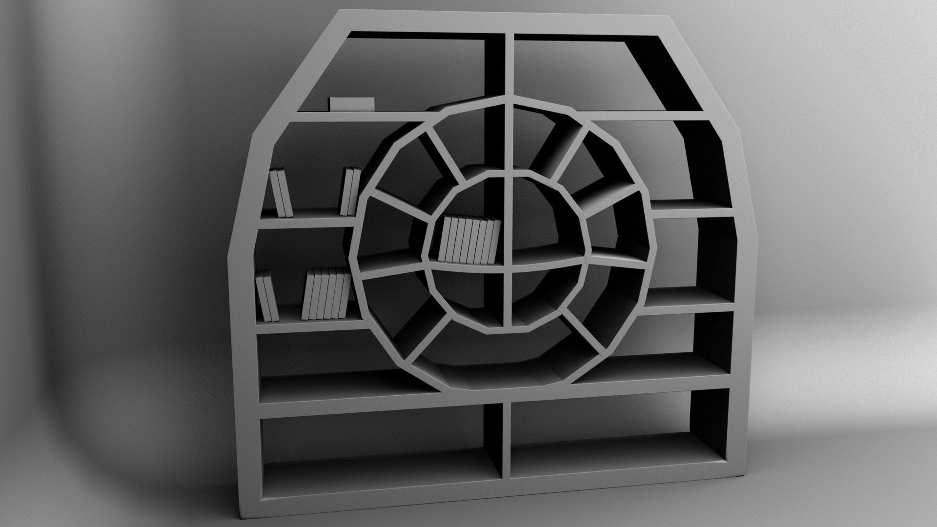 BOOK SHELF 3D model_9