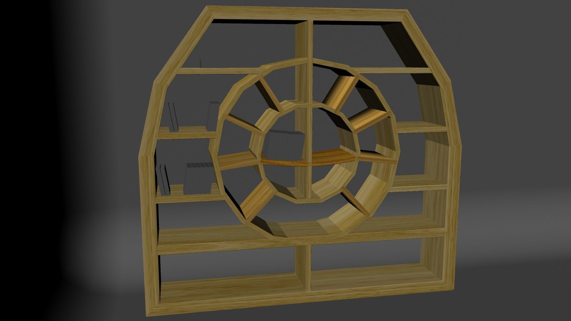 BOOK SHELF 3D model_1