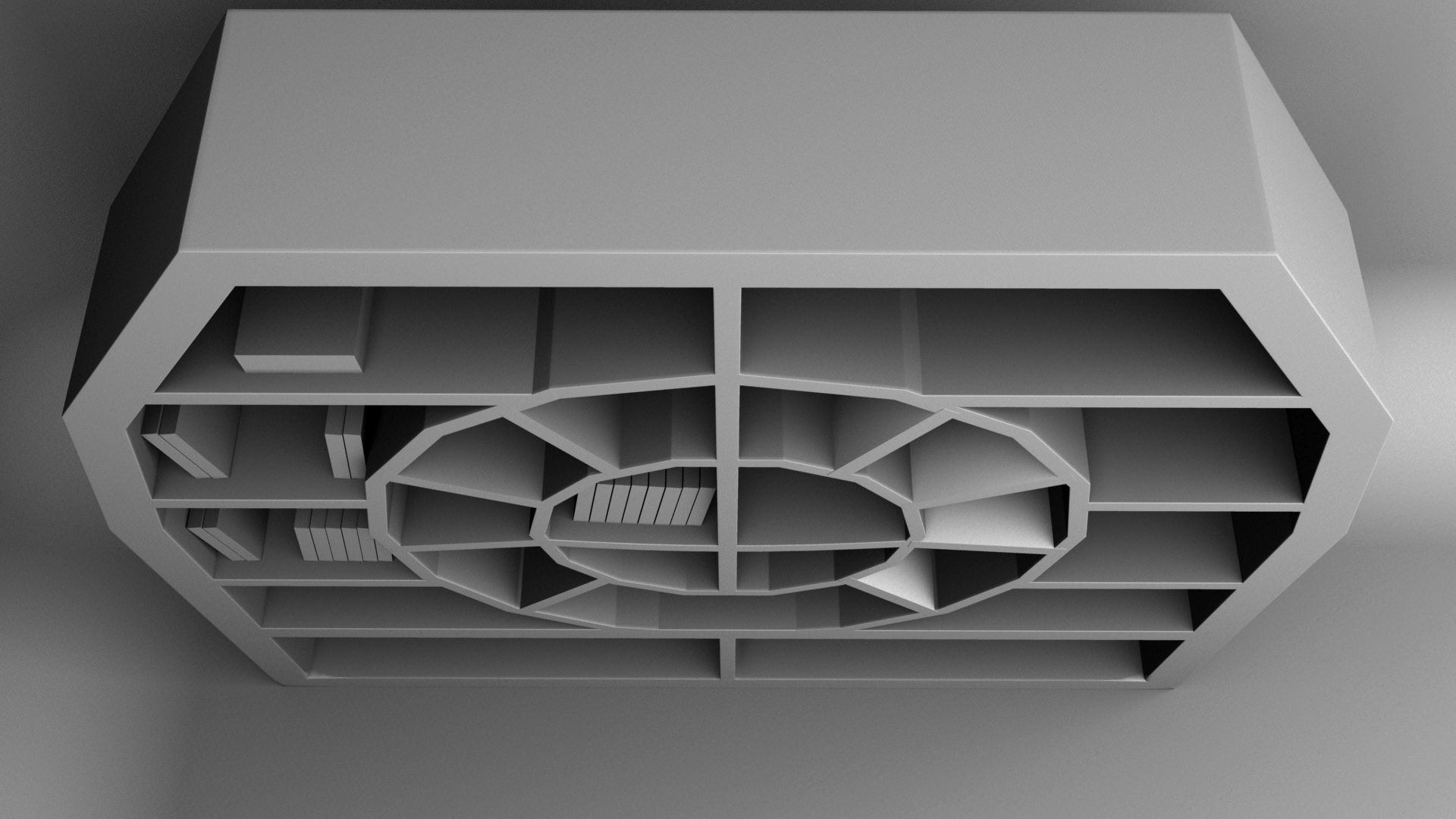 BOOK SHELF 3D model_2
