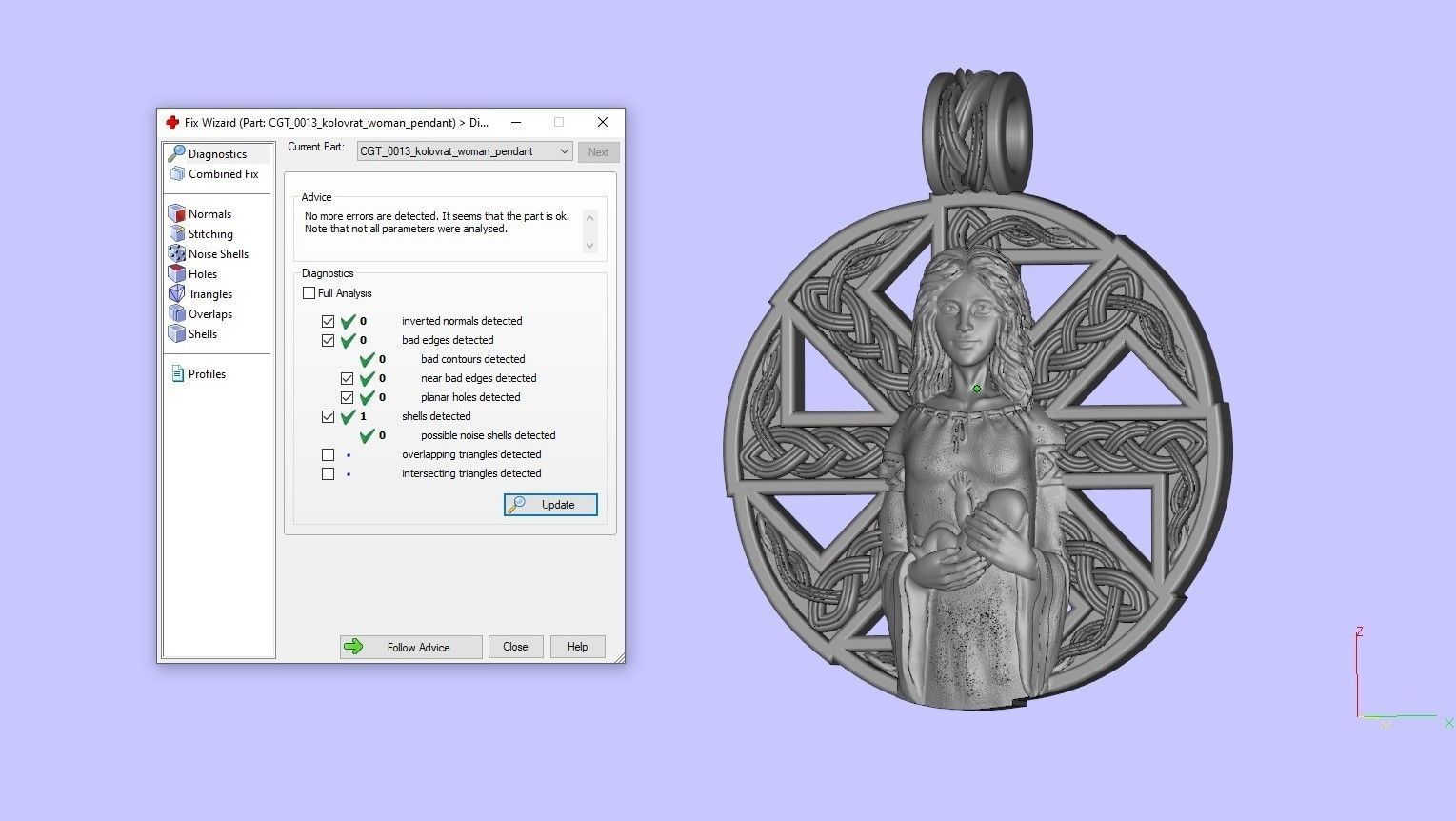 Kolovrat Rune Slavic Symbol Woman and Child Amulet 3D print model_5